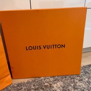 Large Louis Vuitton box and bag. Housed a MM Neverfull!